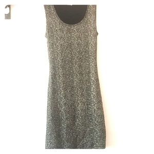 Black and gold shimmer dress with keyhole back